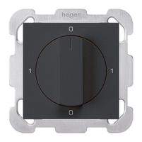 UP-Drehschalter kallysto 0/1L schwarz mit Drehgriff