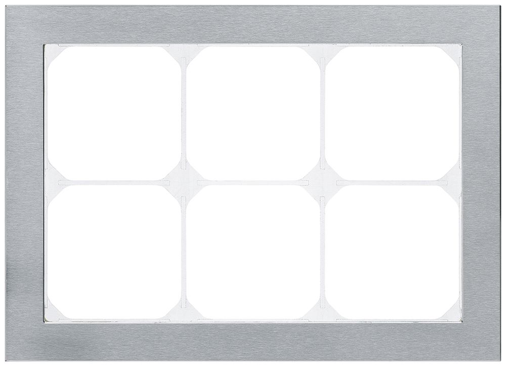 Abdeckrahmen KAL.art 2×3 154×214mm Edelstahl gebürstet