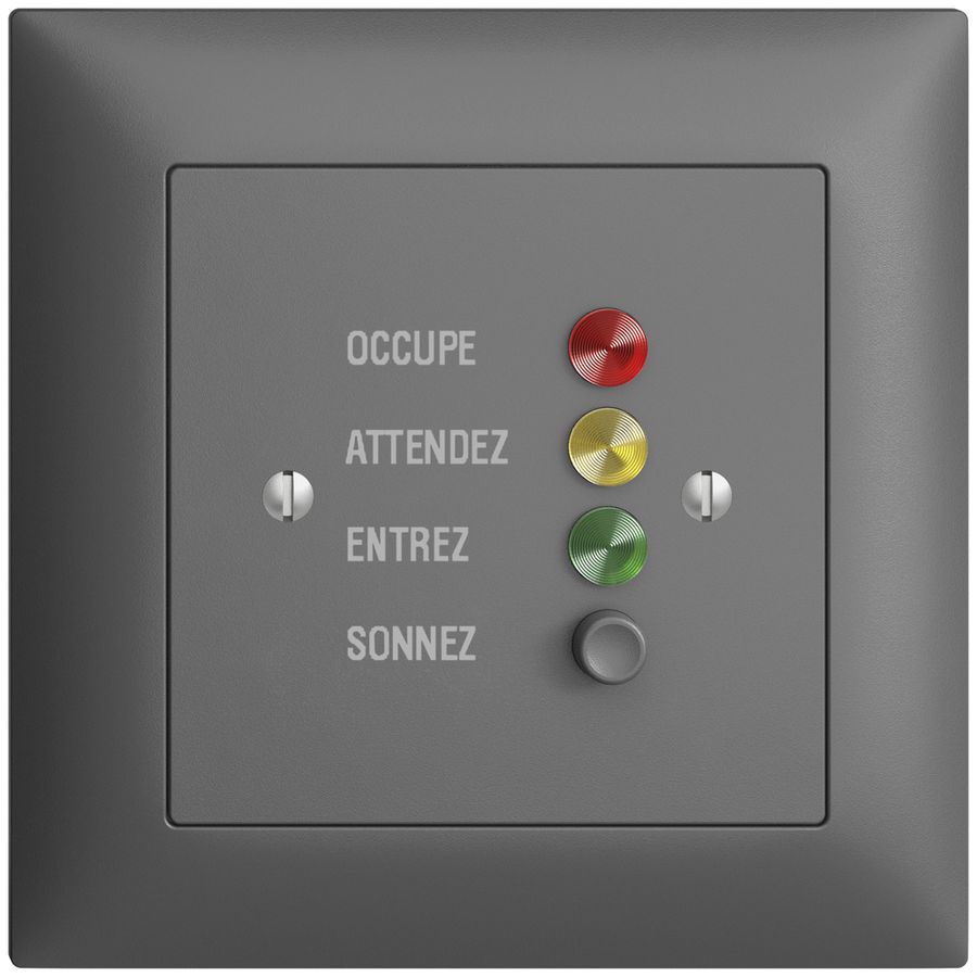 Stazione da porta INC EDIZIOdue grigio scuro, per segnale di chiamata