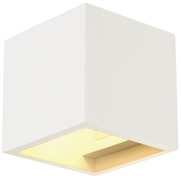 Lampada a muro SLV PLASTRA CUBE, G9 42W gesso quadrato IP20 bianco