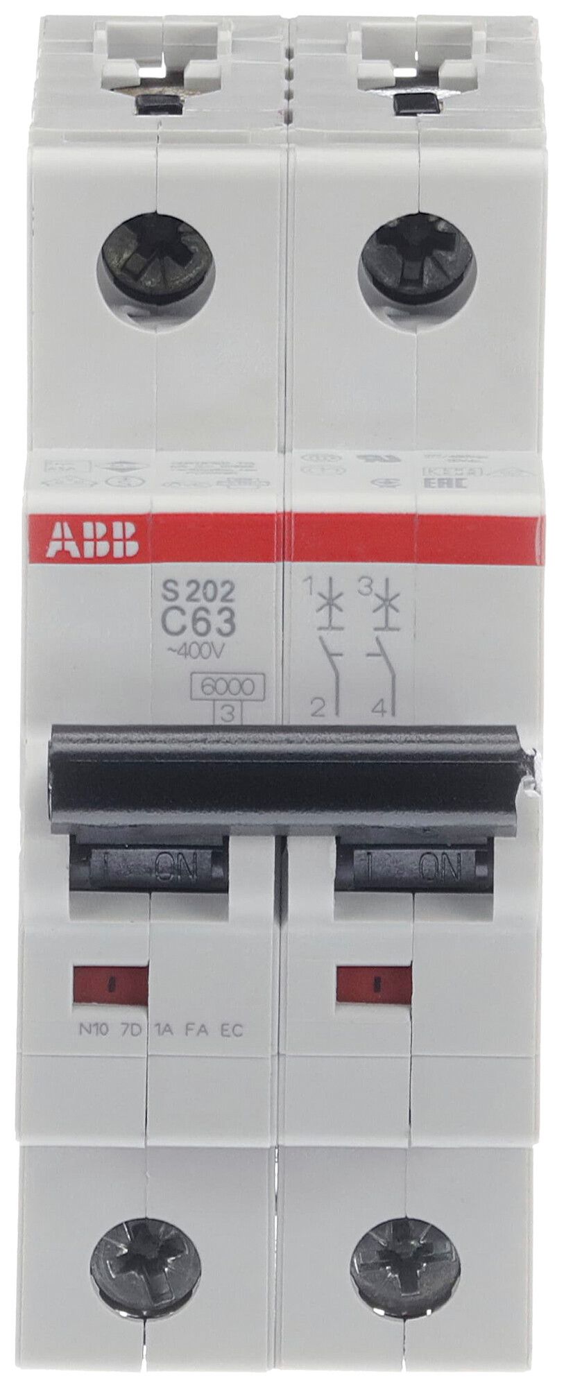 Leitungsschutzschalter ABB S202-C63 63A C 6kA