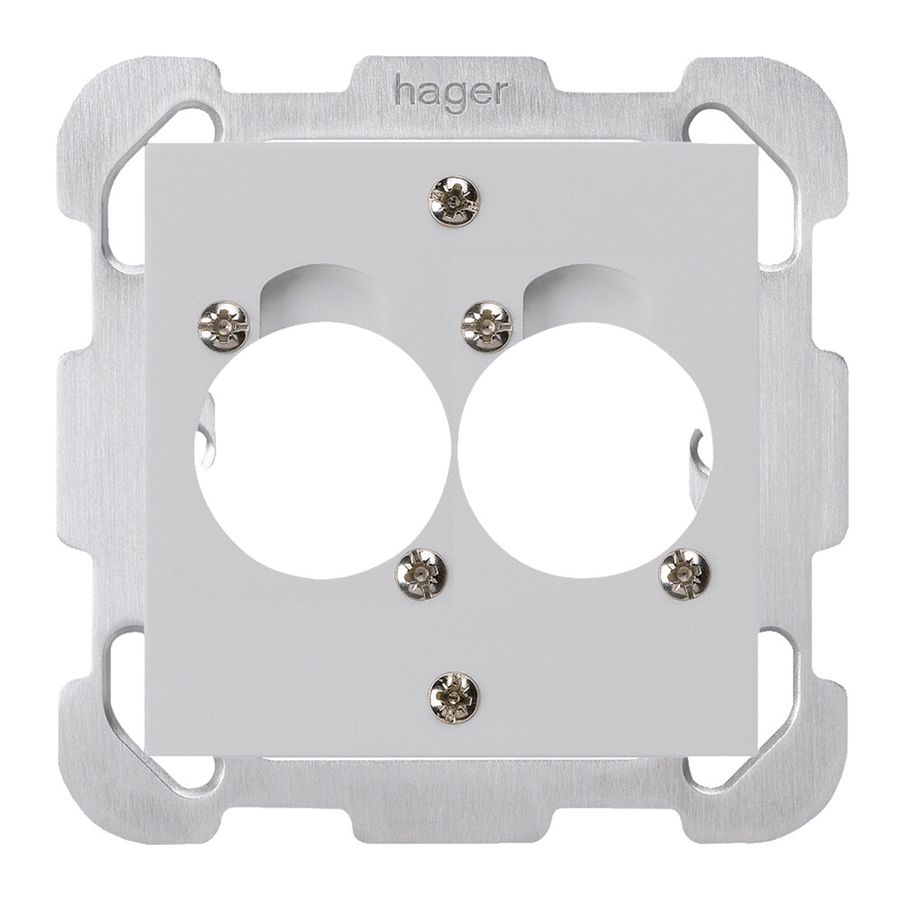 UP-Montageset für 2 XLR hellgrau kallysto mit Befestigungsplatte