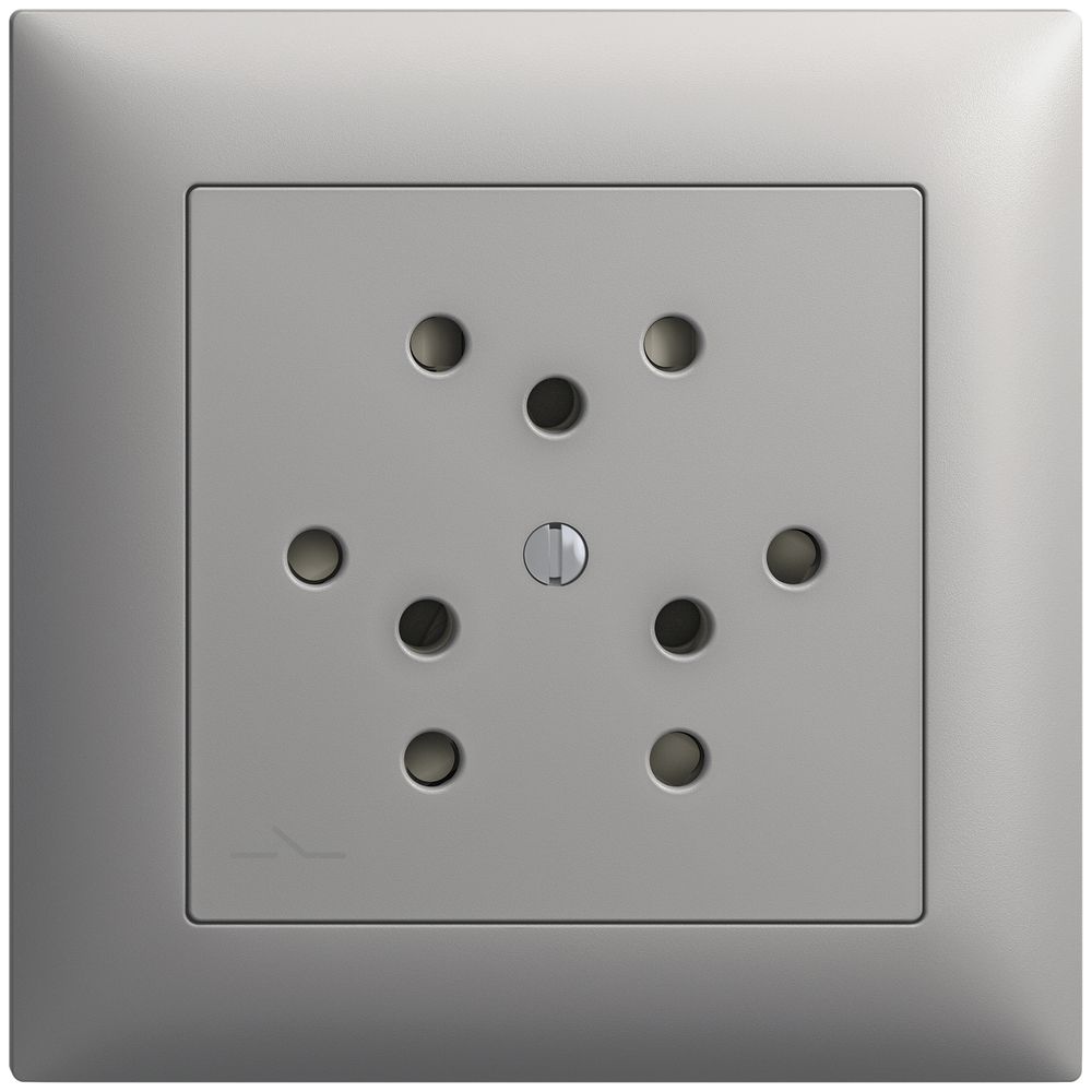 Kit frontal EDIZIOdue gris clair 88×88mm 3×T12/1 avec shutter