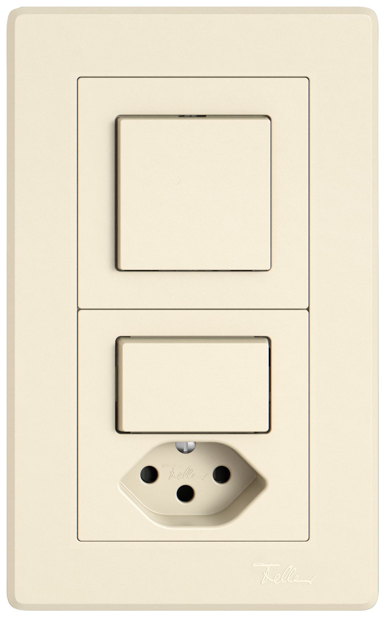 UP-Kombination EDIZIO.liv SNAPFIX® 2×1 156×96mm Sch 3/1L+Sch 3/1L+T13 crema