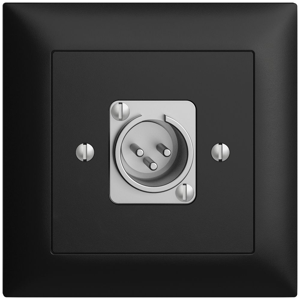 Anschlussdose XLR mit Stecker EDIZIOdue schwarz