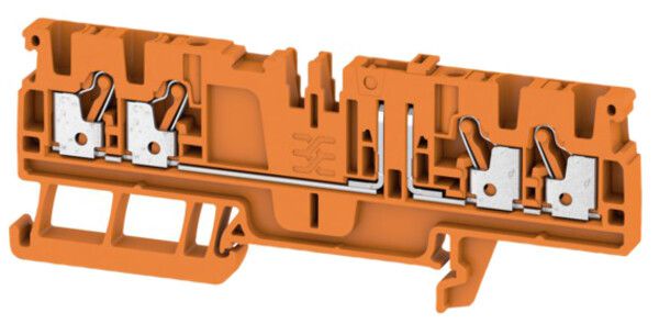 Morsetti sezionatori di prova WM ADT PUSH IN 2.5mm² 4 contatti TS35 arancione
