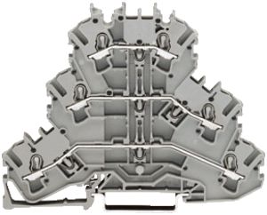 Dreistockklemme WAGO TopJob-S 2.5mm² L/L/L grau Serie 2002
