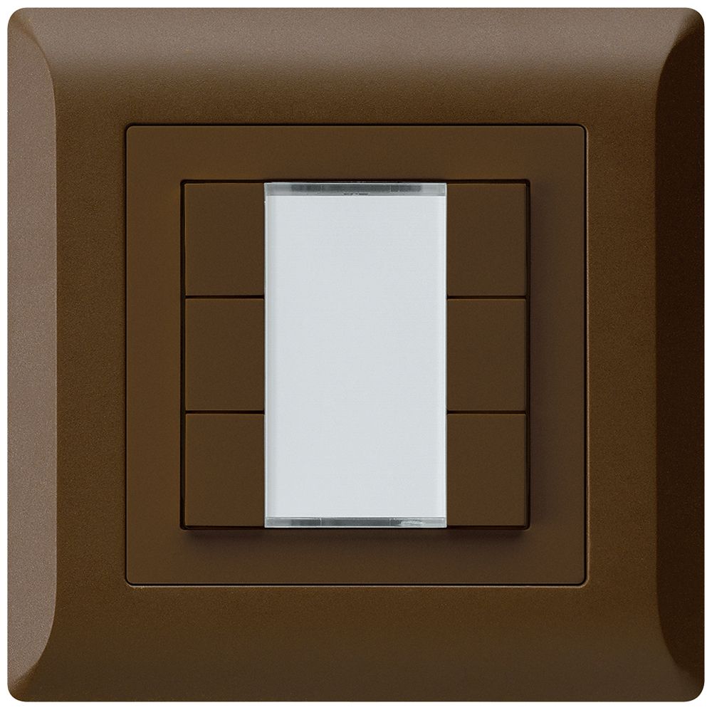 UP-Taster kallysto.line KNX 6×s/e-link braun