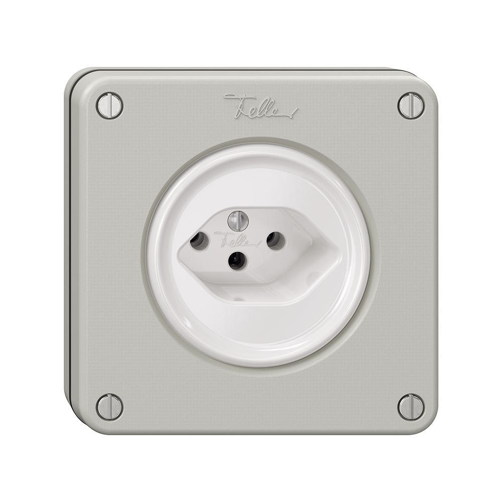 Prise NUPU NEVO, 1×T13, gris clair