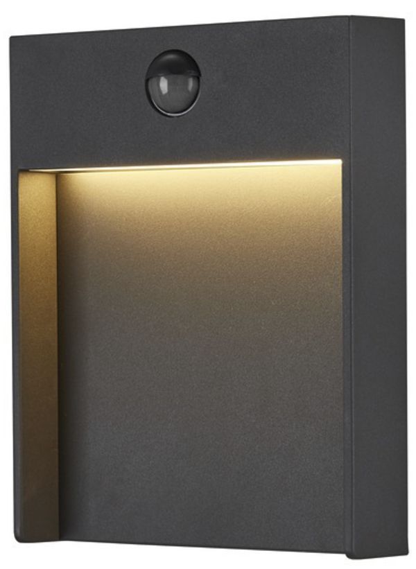 LED-Wandleuchte SLV FLATT SENSOR 16W 3000K 600lm IP54 anthrazit