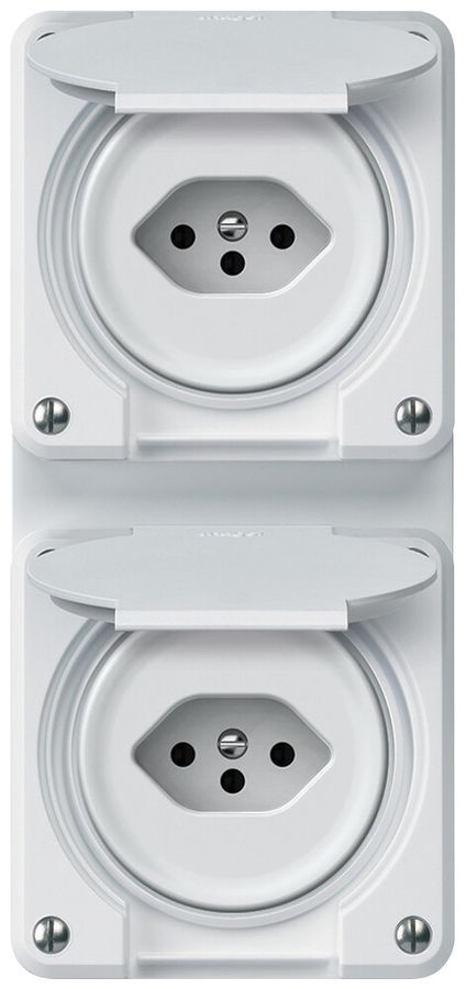 UP-Kombination robusto 2×Steckdose T13 86×146mm weiss