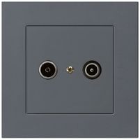 UP-Antennendose kallysto.pro R/TV 14dB Durchgangsdose anthrazit