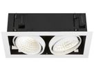Downlight LED SLV KADUX 2×27W 3400lm 940 30° DALI 370×195mm blanc