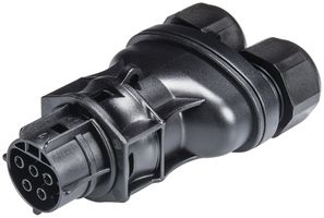 Steckverbinder RST20i5S, Doppelanschluss, 5-polig, 250/400V, 20A, schwarz