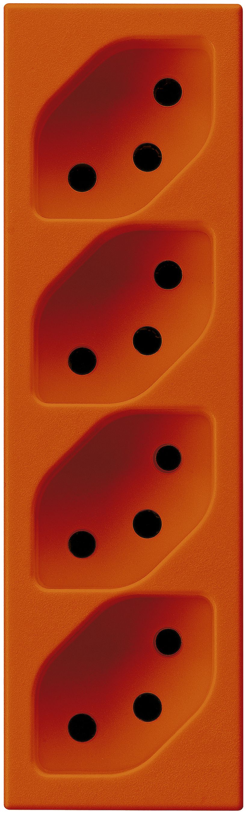 EB-Steckdose 4×t13 Steckklemmen FLF orange