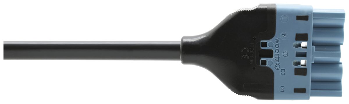 Anschlussleitung Woertz 49345/C2 5×2.5mm² 250V 20A 2m bl Stecker-frei Cca