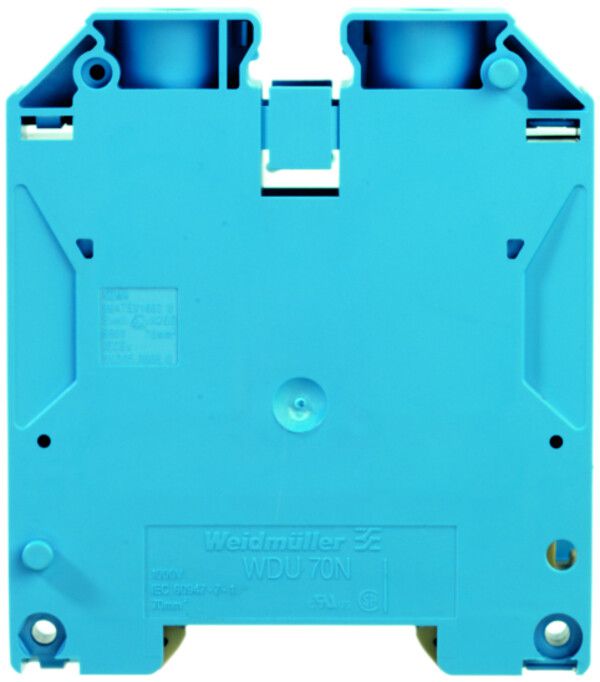 Durchgangs-Reihenklemme Weidmüller WDU N Schraubanschluss 70mm² TS35 blau