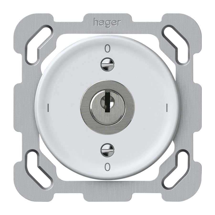 Interruttore a chiave INC origin interruttore 0/2L 16A 250V 0-I-0-I 77×77mm bi