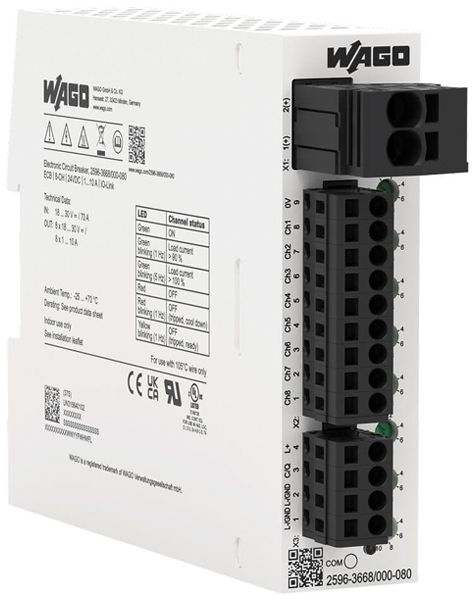 Elektronischer Schutzschalter WAGO IO-Link 1…10A 8 Kanäle