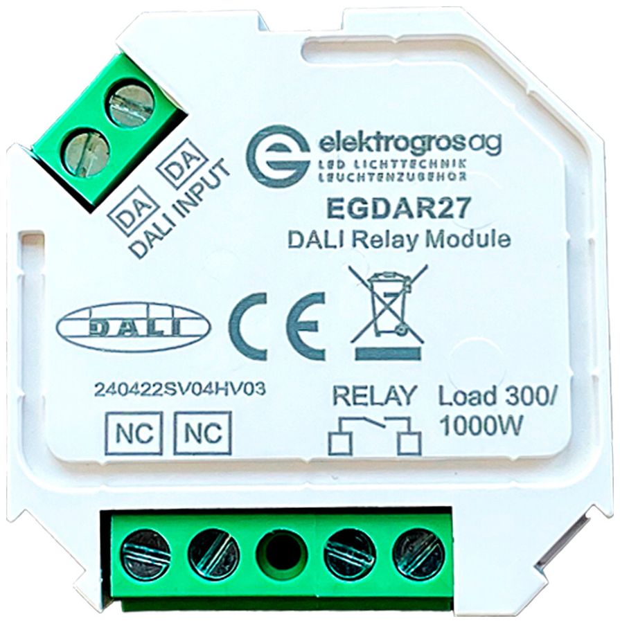 Module relais INC Elektrogros DALI2 EGDAR27 DALI 1 can 4.3A 1000W 100…240V IP20
