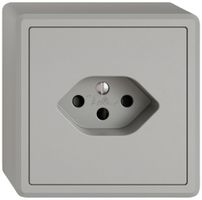 Prise AP EDIZIO.liv SNAPFIX® 1×T13 avec shutter grc