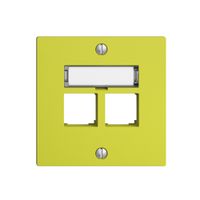 Kit di montaggio S-One EDIZIOdue F per 2×RJ45 diritto, lemon