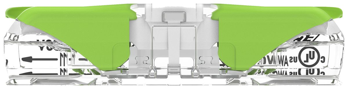 Borne de connexion WAGO Green Range 2L 0.34…4mm² avec levier vt transparent
