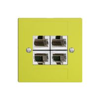 UP-Dose 4×RJ45/s 4P getr. EDIZIOdue lemon ITplus