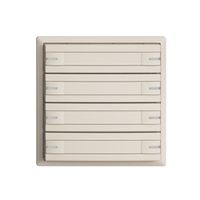 KNX-Taster RGB EDUE, 250mW, m.RGB-LED, m.Papiereinlage, 8×Taste 1×Tastenb. crema