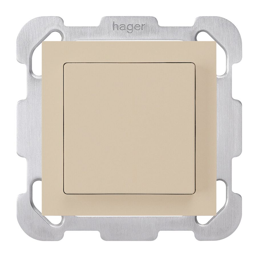 UP-Schalter kallysto 6/1L beige mit Befestigungsplatte