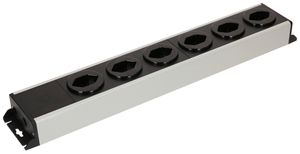 Steckdosenleiste MH POWER LINE 10A 6×T13 grau-schwarz