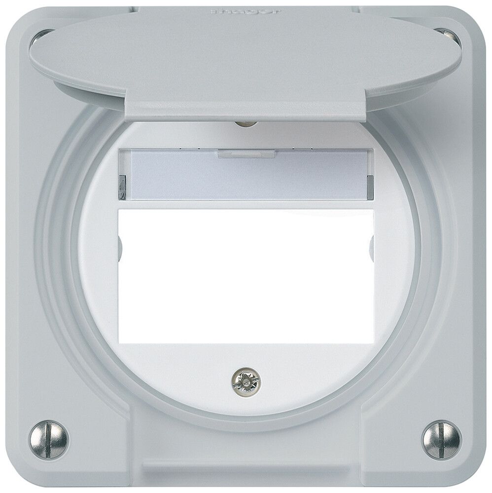 UP-Montageset robusto IP55 flach grau für Multimedia-Modul