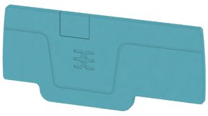 Plaque de fermeture Weidmüller série A AEP 3C 2.5 64.15×2.1mm, bleu