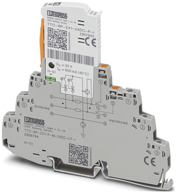 Protezione sovratensioni Phoenix Contact TTC-6P-2X1-F-M-24DC-UT-I