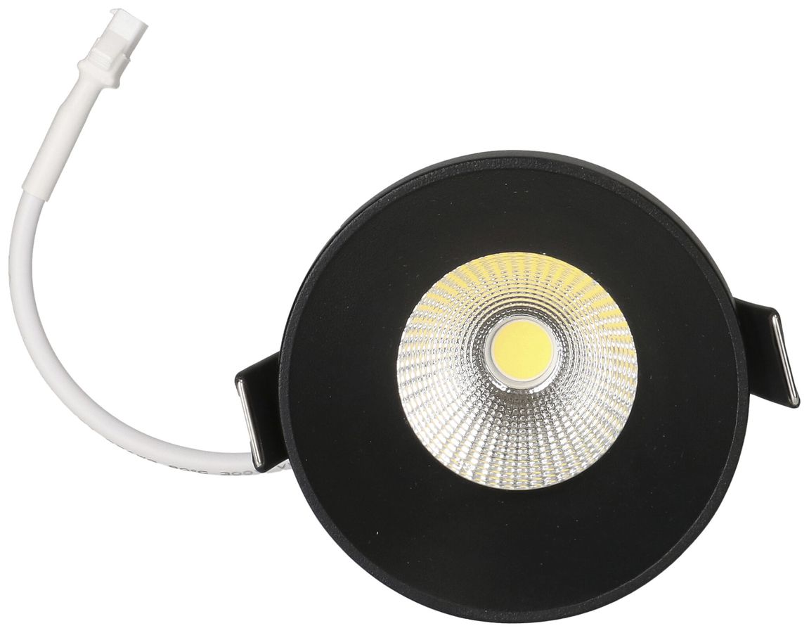 EB-LED-Spot maxLUCE ATMA 68 6.5W 660lm 3000K IP44 MB DIM Ø75mm schwarz 32°