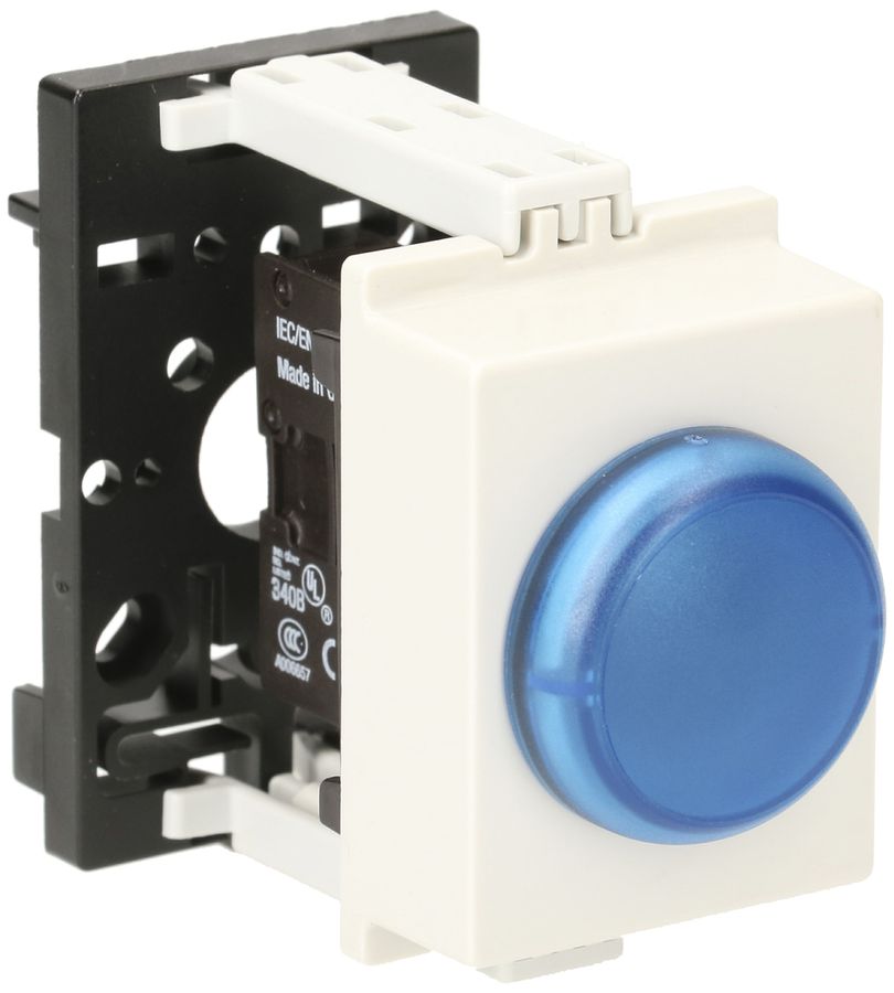 REG-Signallampe K&N, 230VAC, 2TE, Kalotte blau