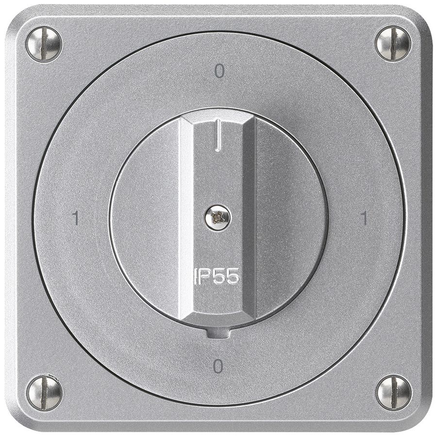 UP-Drehschalter robusto IP55 S0/2P aluminium für Kombination