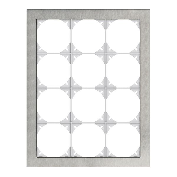 Abdeckrahmen EDIZIOdue prestige 4×3 chromstahl geschliffen