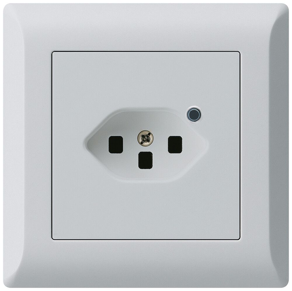 Presa INC Hager kallysto.line 1×T23 illuminato C grigio chiaro
