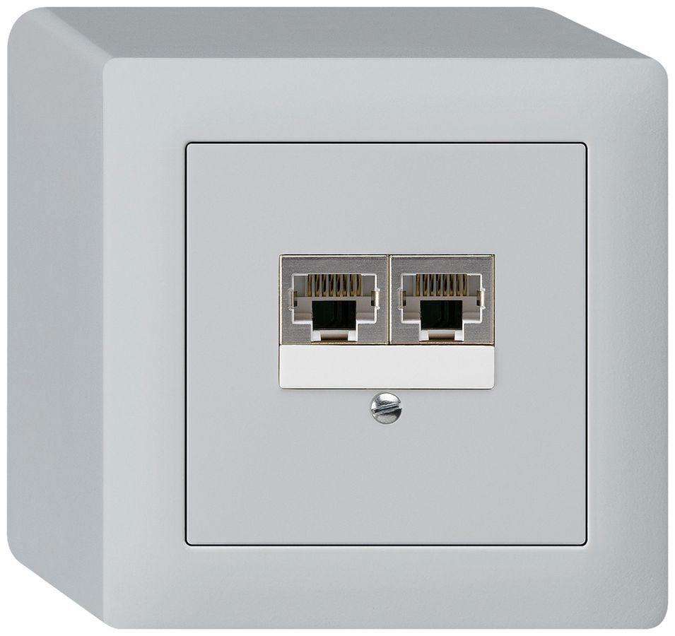 AP-Dose kallysto 2×RJ45s parallel hellgrau