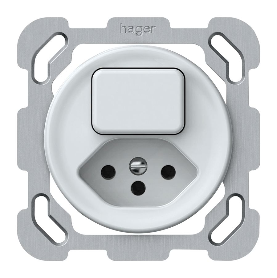 UP-Kombination origin 1×Taste 1CO+T13 1P 0<1 10A 230V 77×77mm weiss