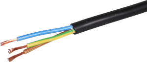Kabel Tdlr 3×0.5mm² LNPE schwarz Eca