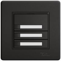 Poussoir universel ENC EDIZIO.liv UNI SNAPFIX® 12…48V s.LED 3× comm.1T étiqu.no