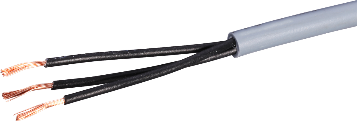 Steuerkabel LiYY 3×0.75mm² nummeriert grau