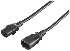 Câble de rallonge Rittal DK 7200.215 C14/C13 230V 3×1mm² PVC noir 1.8m