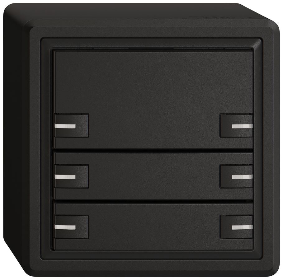 Pulsante KNX RGB AP EDIZIO.liv SNAPFIX® sensore temp.RGB-LED 6× com.1T ne