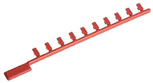 Bezeichnungsstab Woertz rot ohne Beschriftung