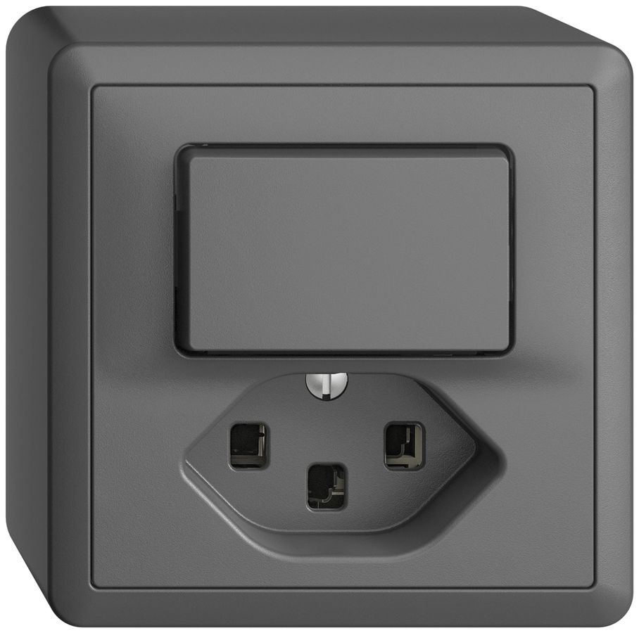 AP-Kombination 3/1L+T23 16A EDIZIOdue dunkelgrau