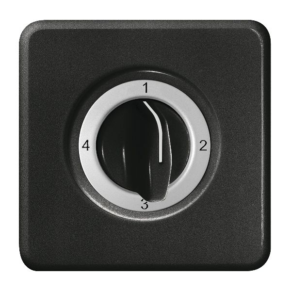 UP-Frontset FH 4-1-2-3 schwarz für Drehschalter