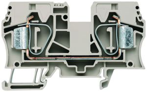 Durchgangs-Reihenklemme Weidmüller ZDU 16 Zugfeder 16mm² TS35 beige